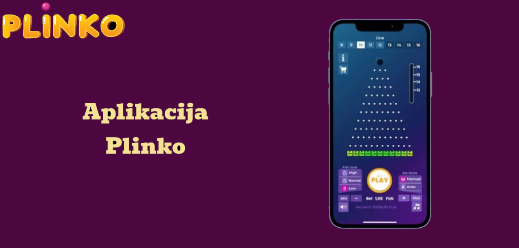 Aplikacija Plinko - mobilna aplikacija za igranje iger na srečo s pametnim telefonom